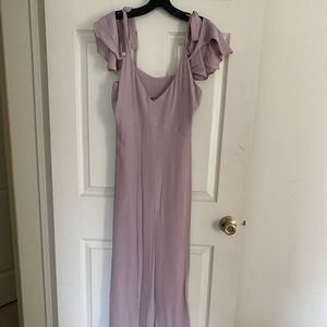 Reformation Lavender Off the Shoulder dress